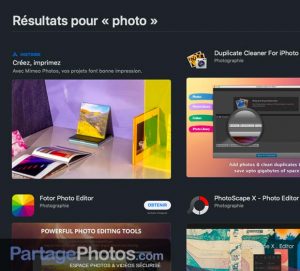 Application photo privé